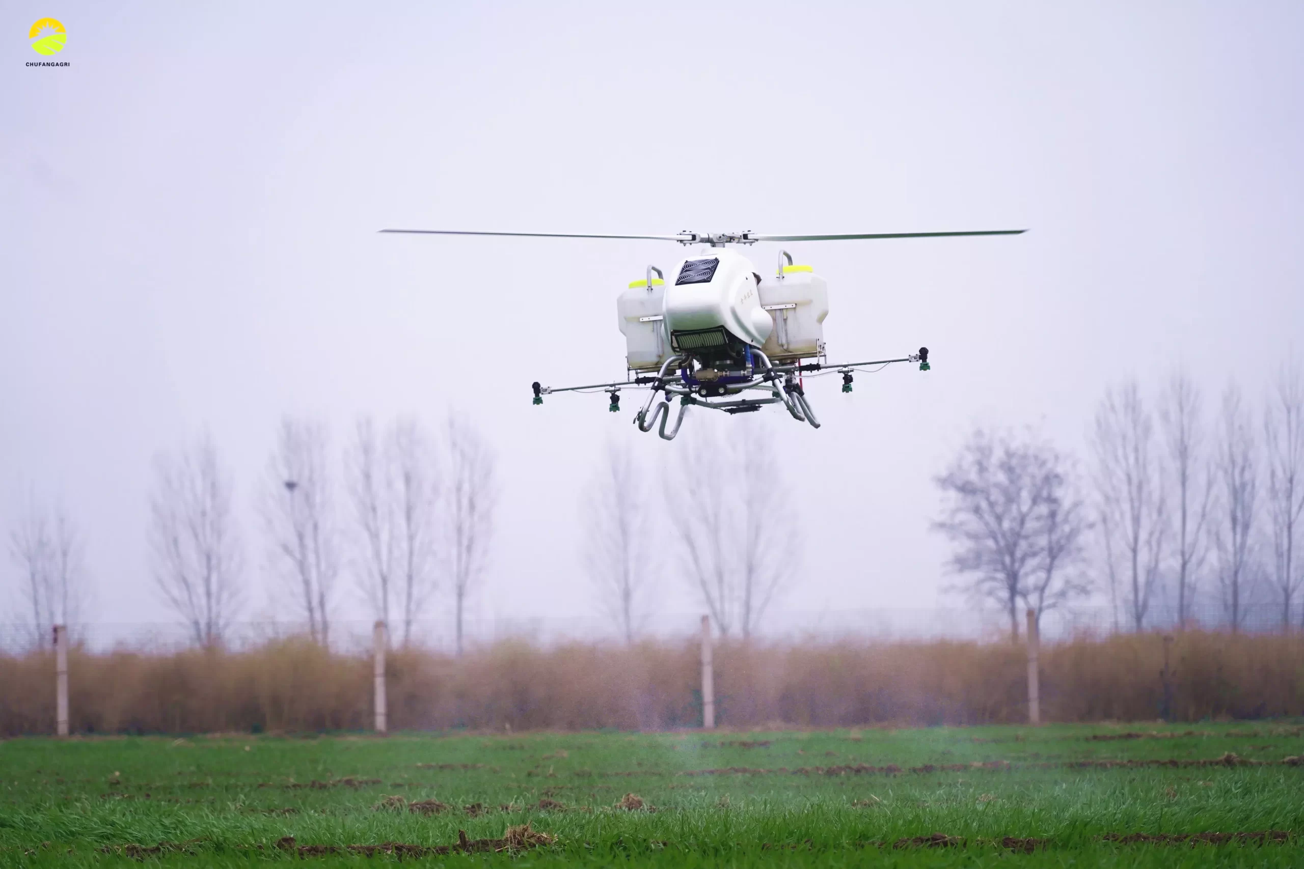 Compaco, robusto, de design leve e uma impressionante capacidade de carga. Drone Helicóptero Pulverizador T2000